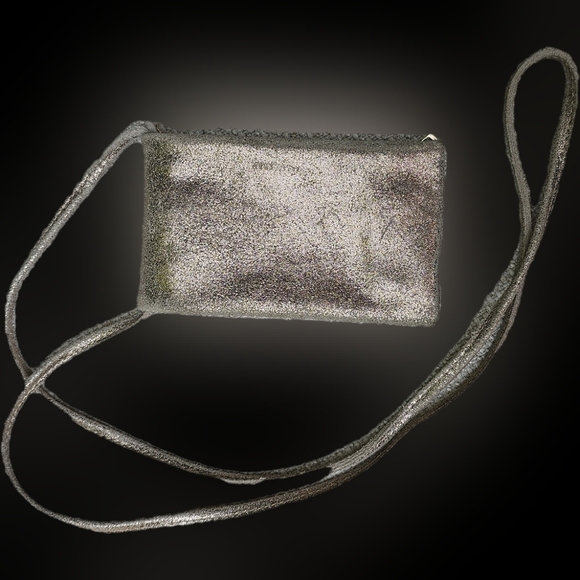 Real Leather Throughout Metallic Simple Crossbody for cards and essentials. - Picture 3 of 10